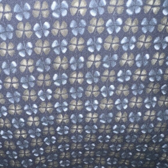 Sand XO Rare Blue Clover Print Button Down Fine Italian Fabric Shirt - Picture 3 of 7